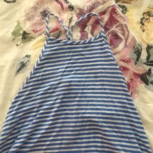 Light Blue Striped Hollister Halter Top